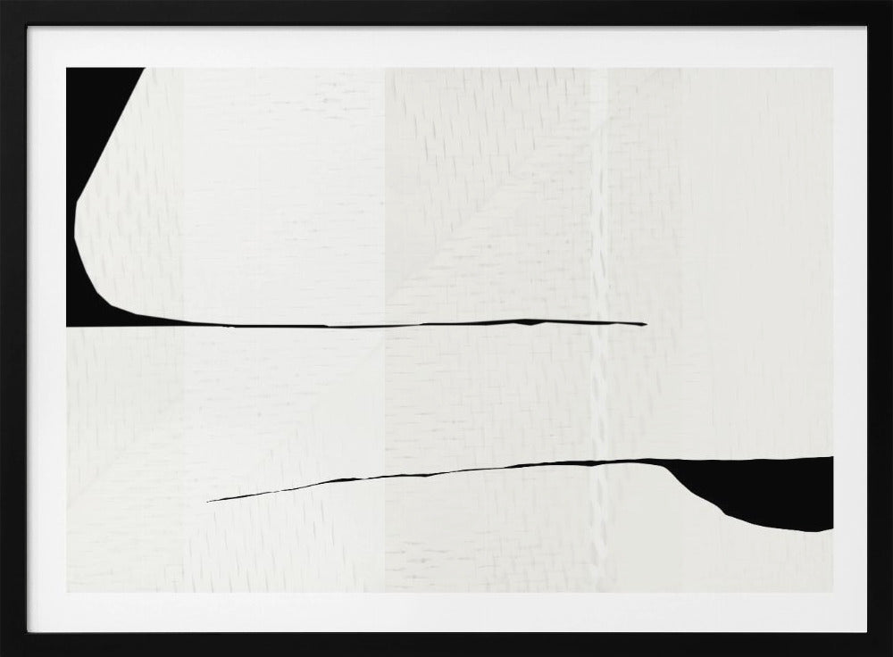 Black Stroke and White Woven Art 3 | Poster