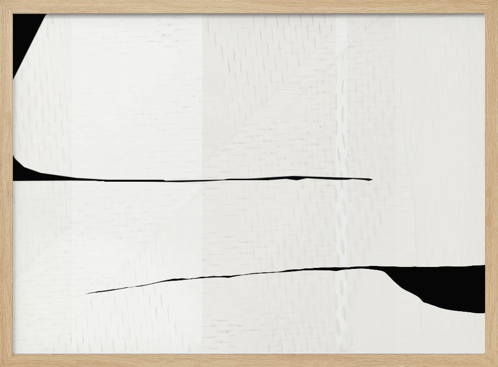 Black Stroke and White Woven Art 3 | Poster