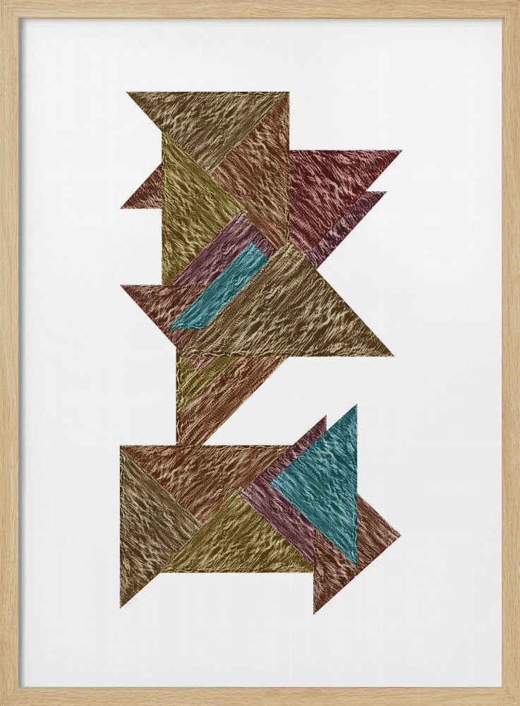 Mocha Textural Abstract 2 | Poster