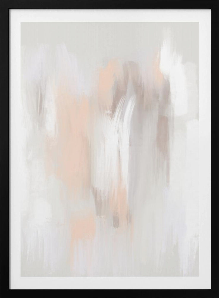 Soft Neutral Tones with Delicate Brushstrokes | Poster