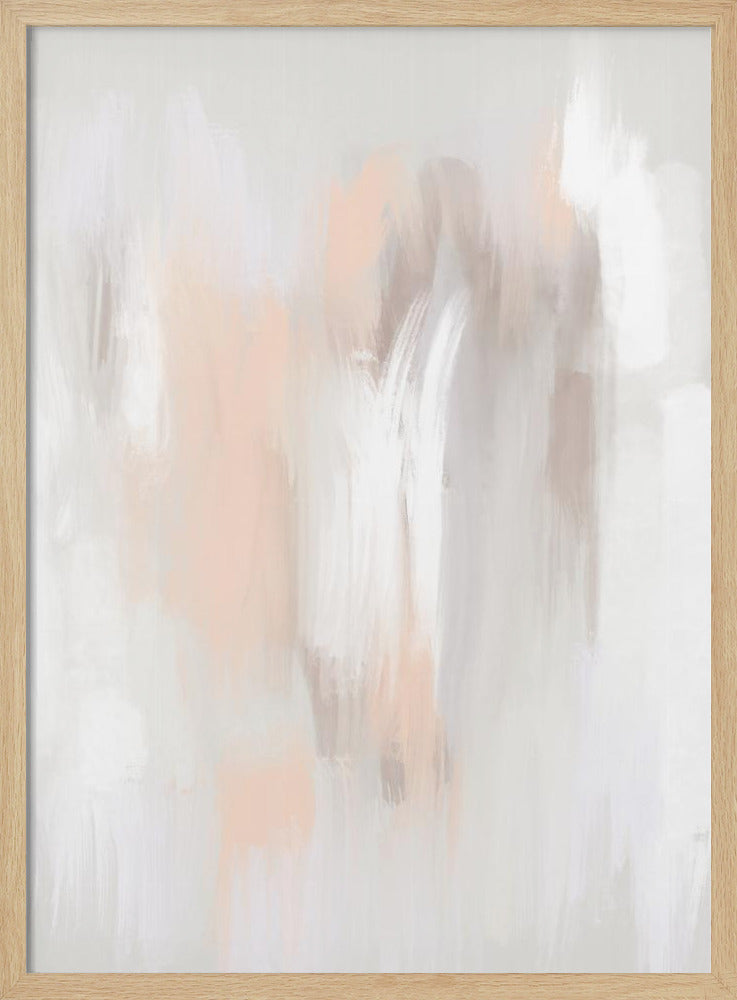 Soft Neutral Tones with Delicate Brushstrokes | Poster