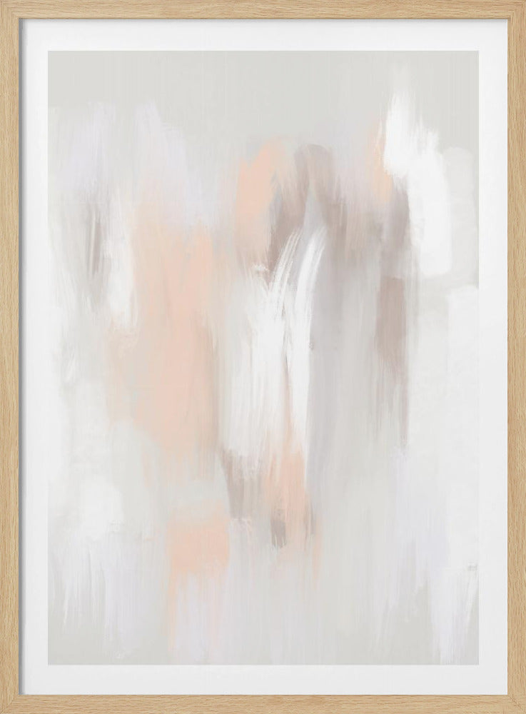 Soft Neutral Tones with Delicate Brushstrokes | Poster