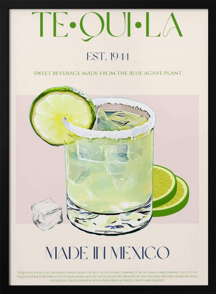 Tequila Drink With Lime And Ice | Poster