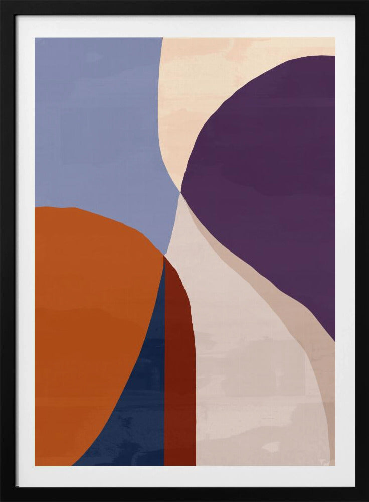 Organic Forms in Earthy and Blue Tones | Poster