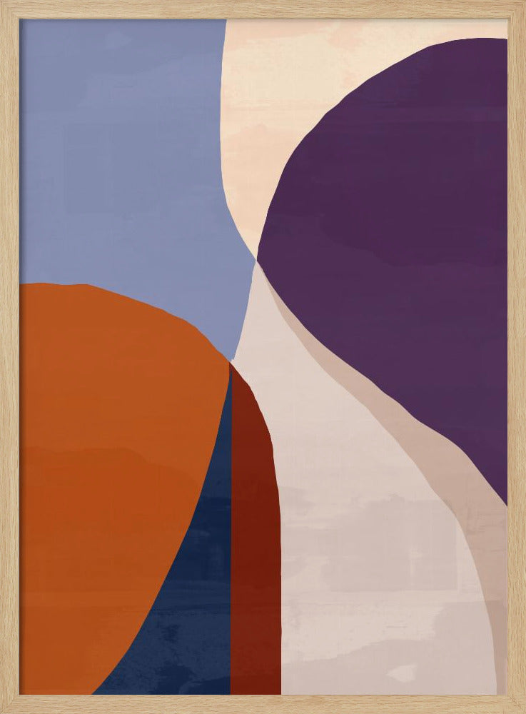 Organic Forms in Earthy and Blue Tones | Poster