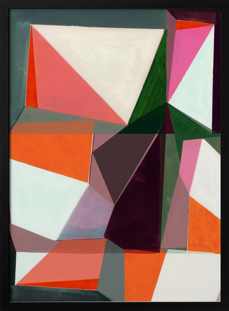 Geometric Abstract in Vibrant Hues | Poster