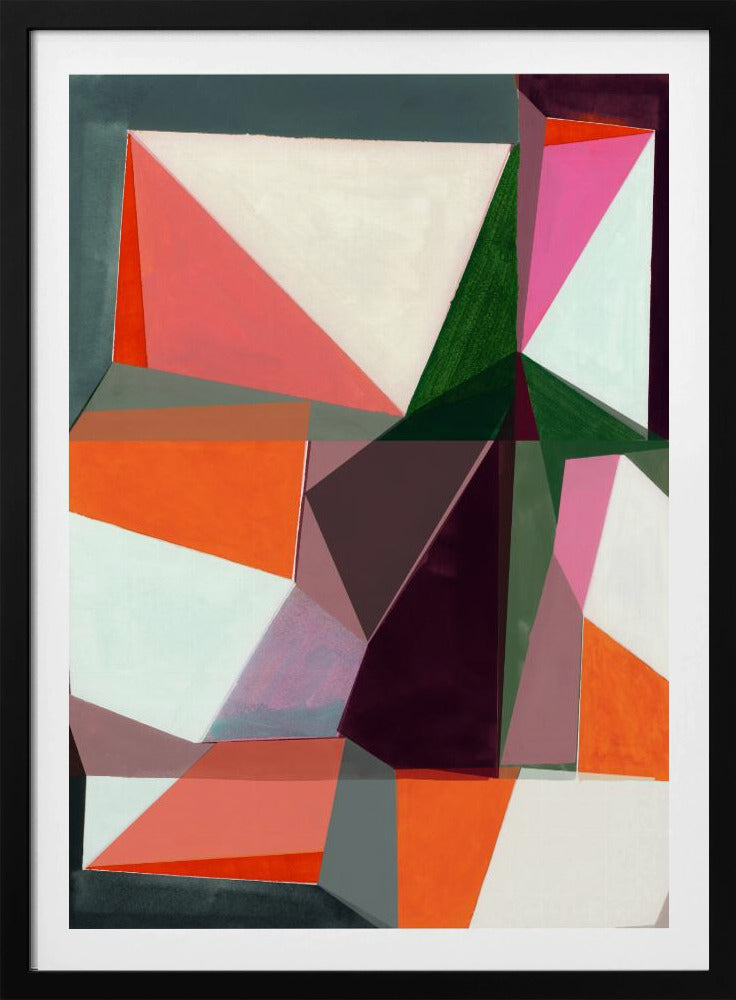 Geometric Abstract in Vibrant Hues | Poster