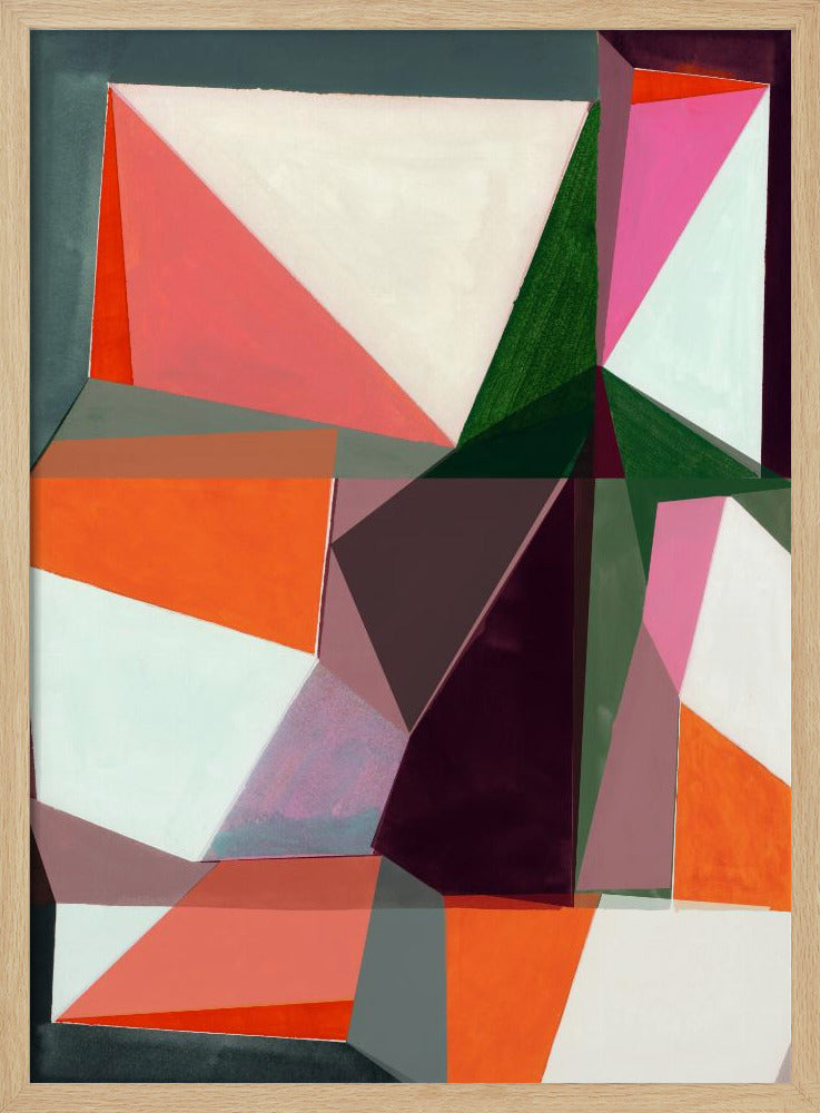 Geometric Abstract in Vibrant Hues | Poster