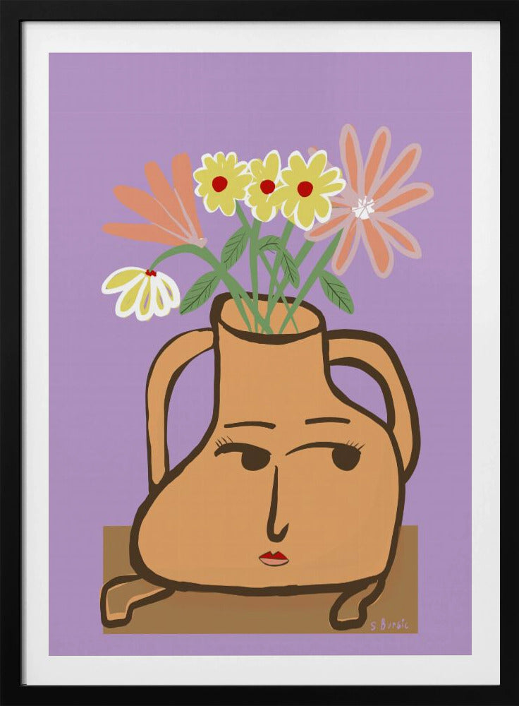 Lady vase with flowers | Poster