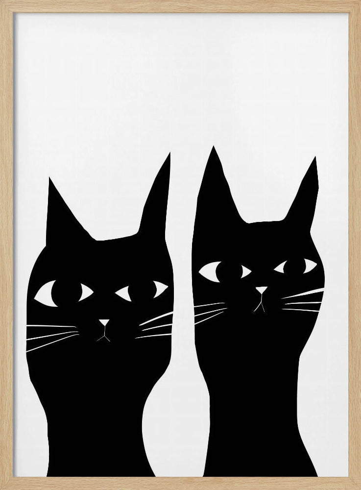 Two black cats | Poster