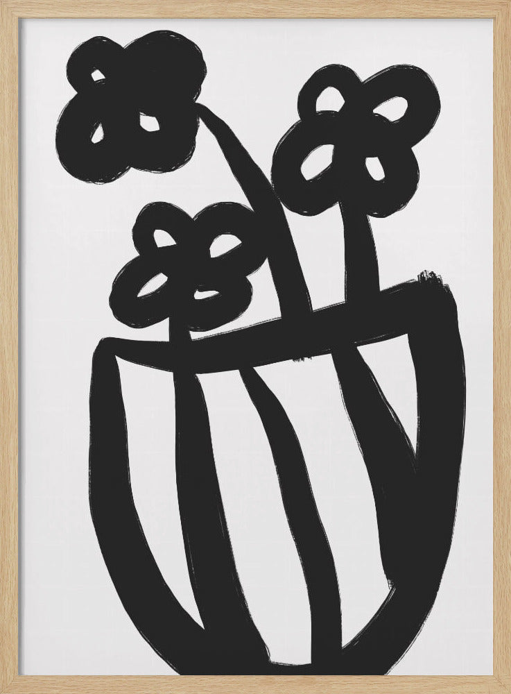Bold Blossoms in Vase | Poster