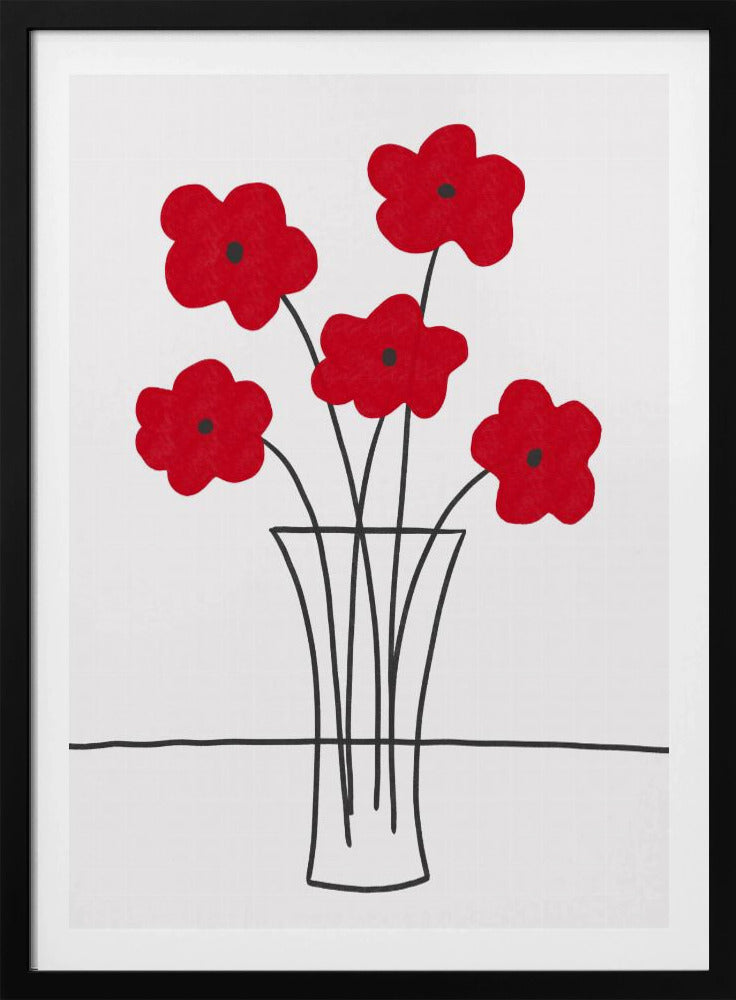 Poppies in Vase | Poster