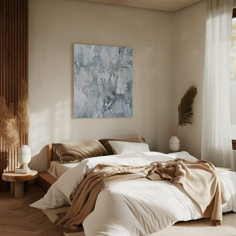 Textured Layers Of White And Gray | Canvas