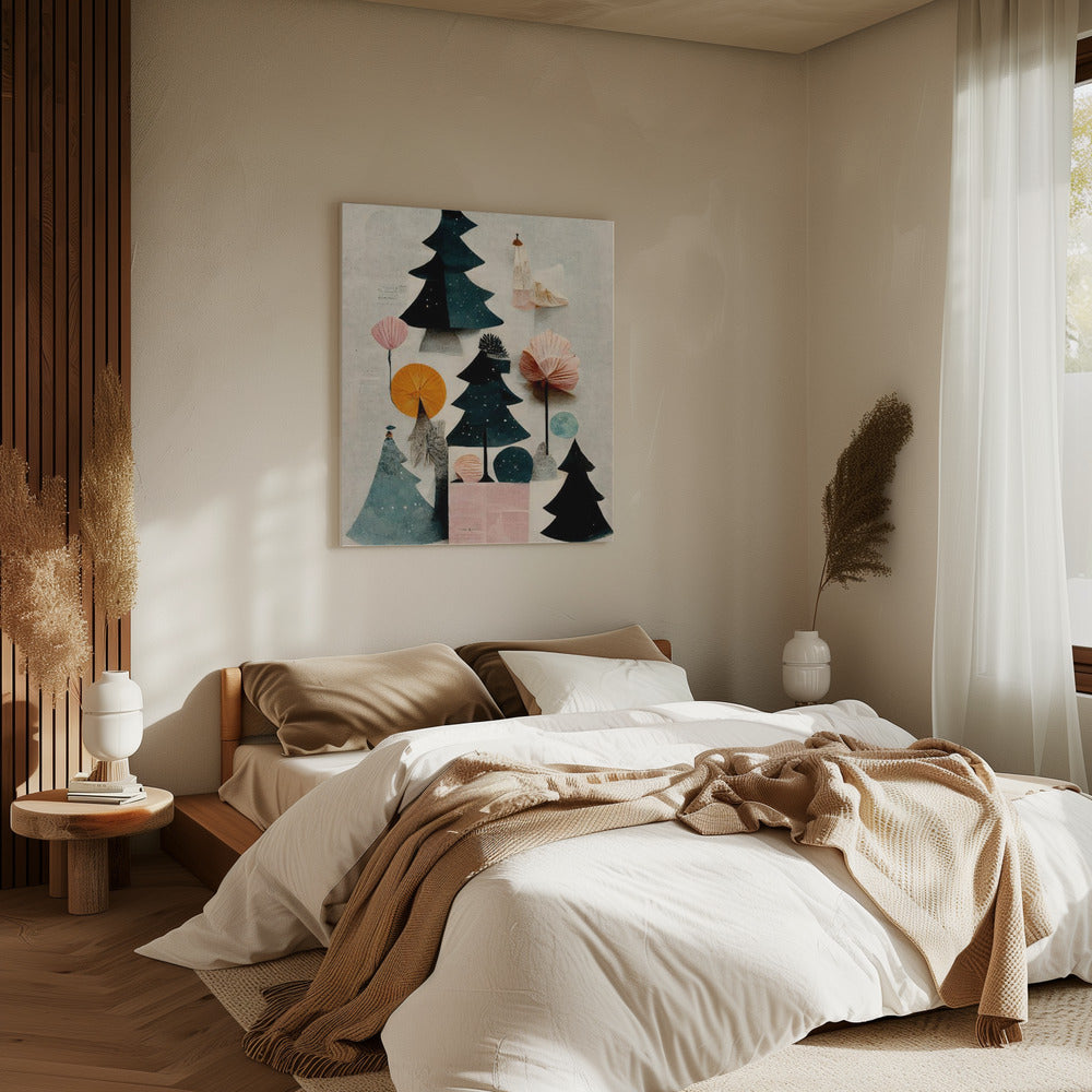 Cute Pine Tree Composition | Canvas