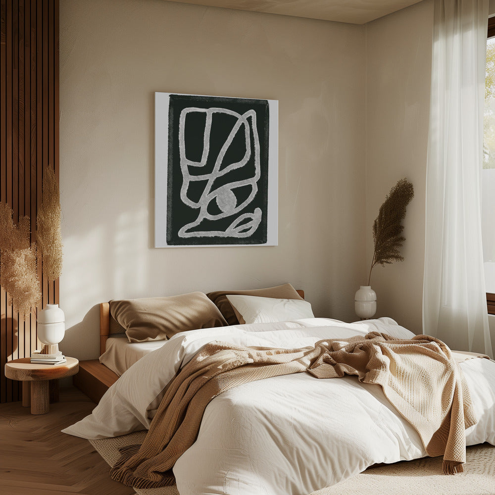 Black abstract lines | Canvas