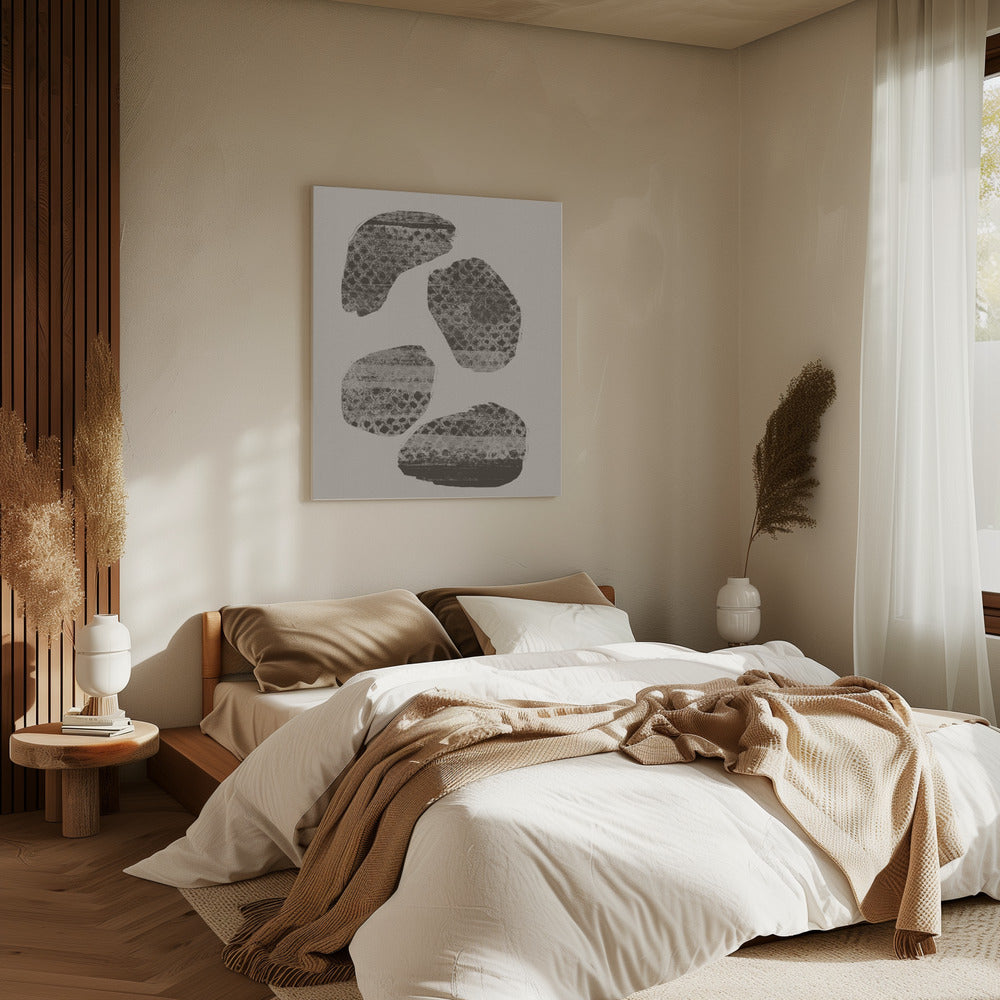 Stonescape – Abstract Organic Shapes in Taupe and Brown | Canvas