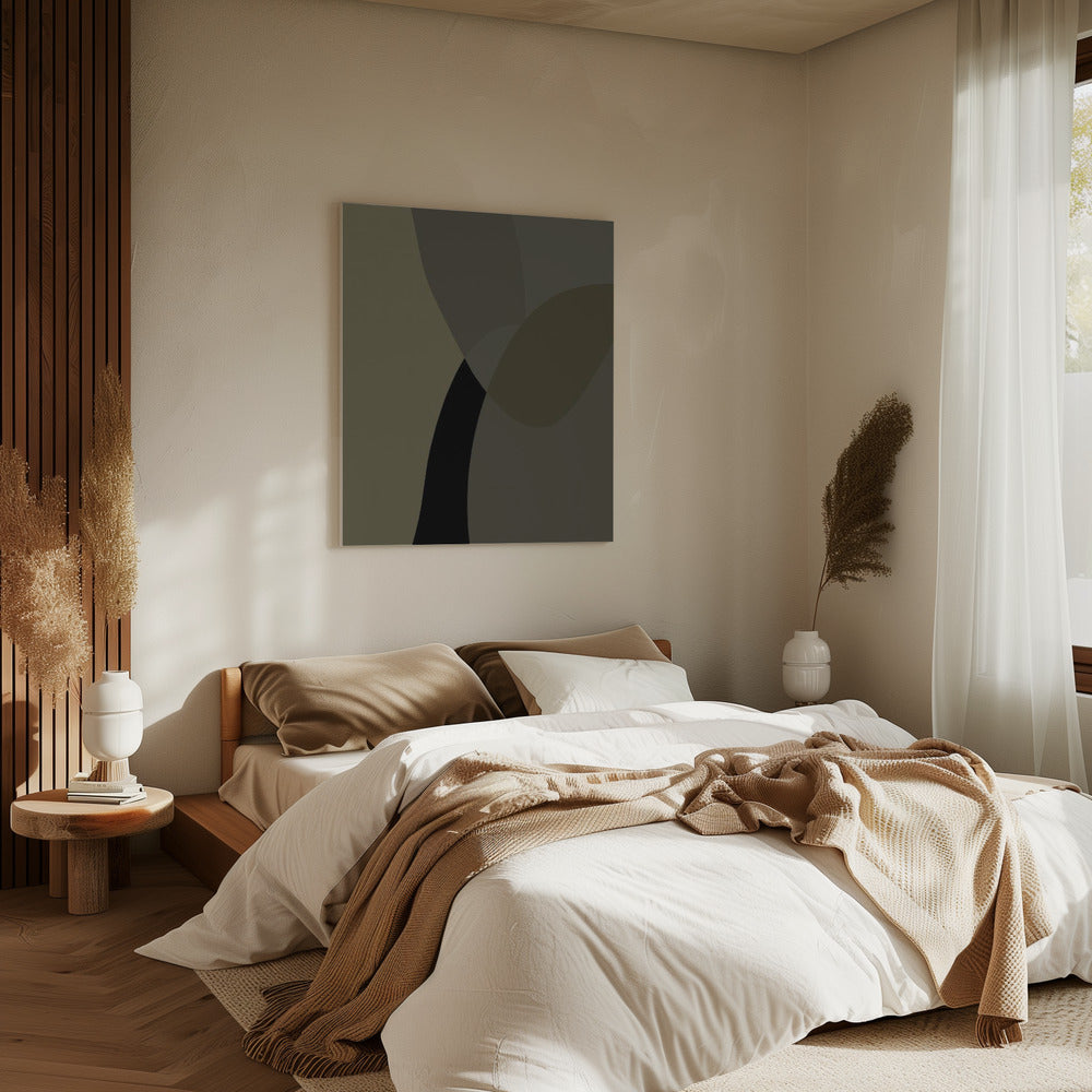 Abstract Neutral Shapes Print 1 | Canvas