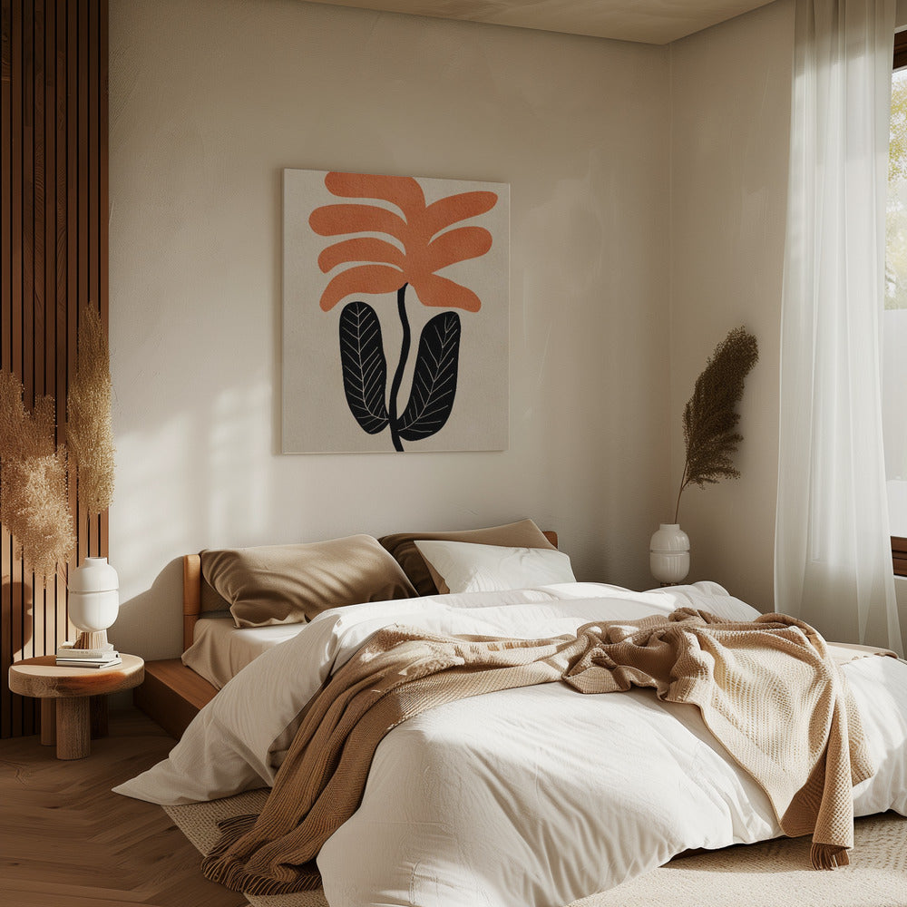 Orange floral flower | Canvas