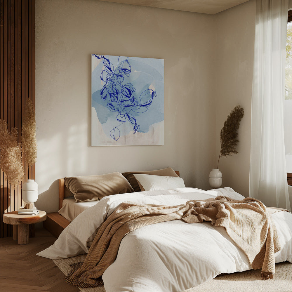 Blue Vine Elegance | Canvas
