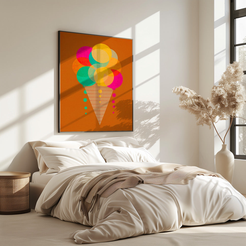 Rainbow Cone Delight | Poster