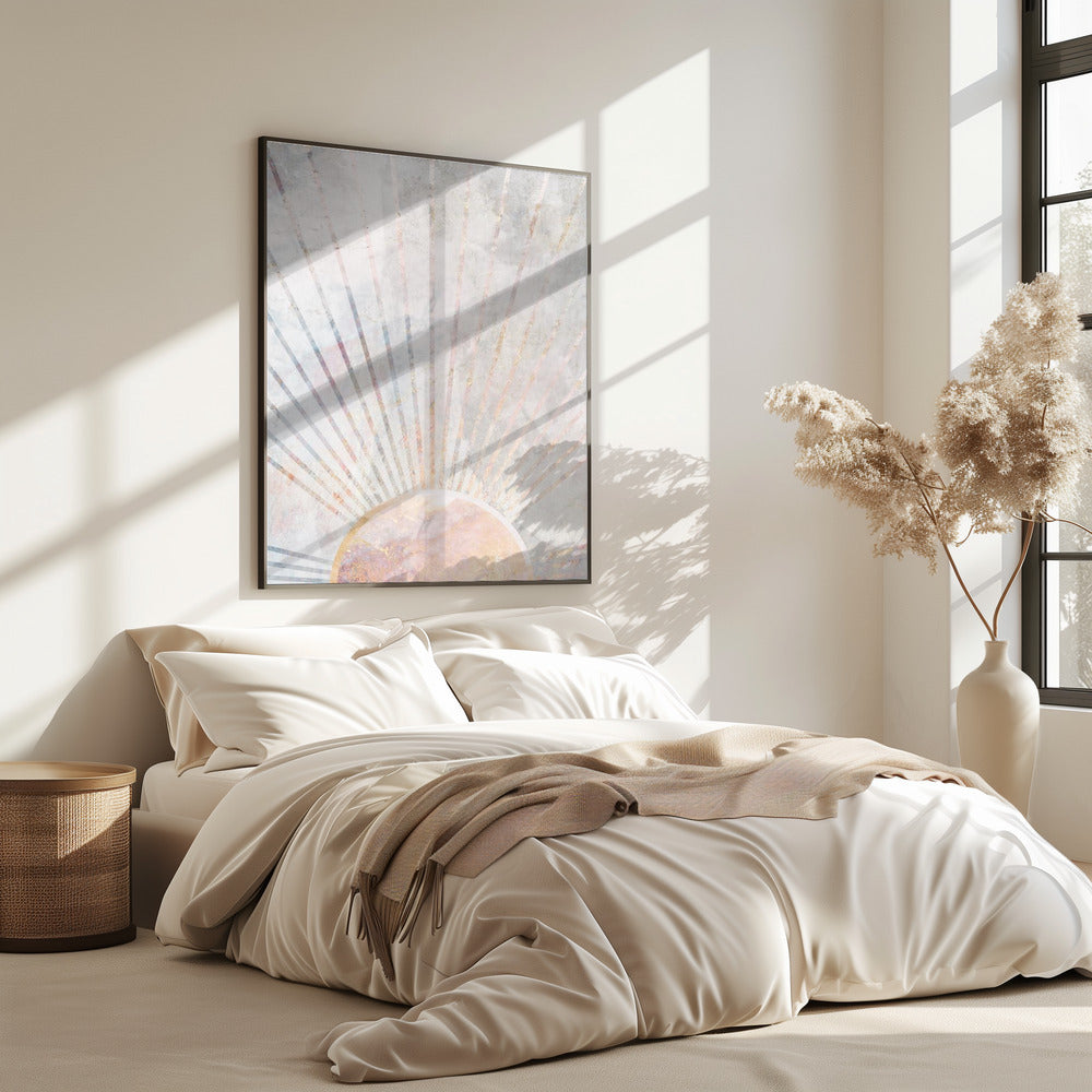 Sun Boho Morning Metallic Print | Poster