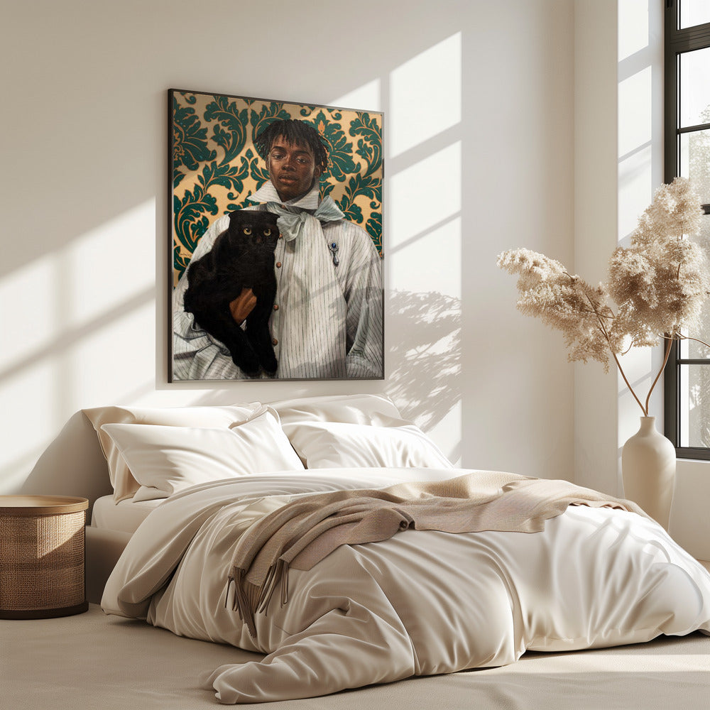 Gentleman with Cat | Poster