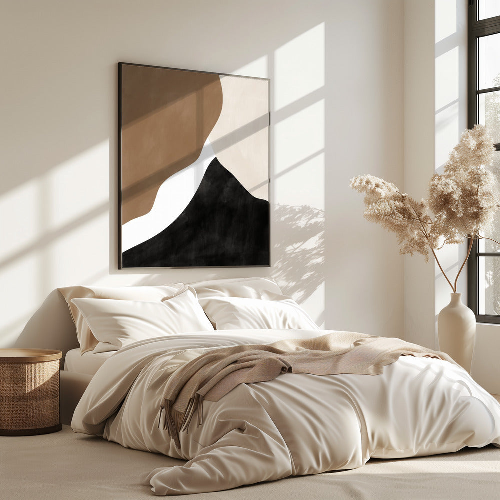 Abstract Beige and Brown Art | Poster