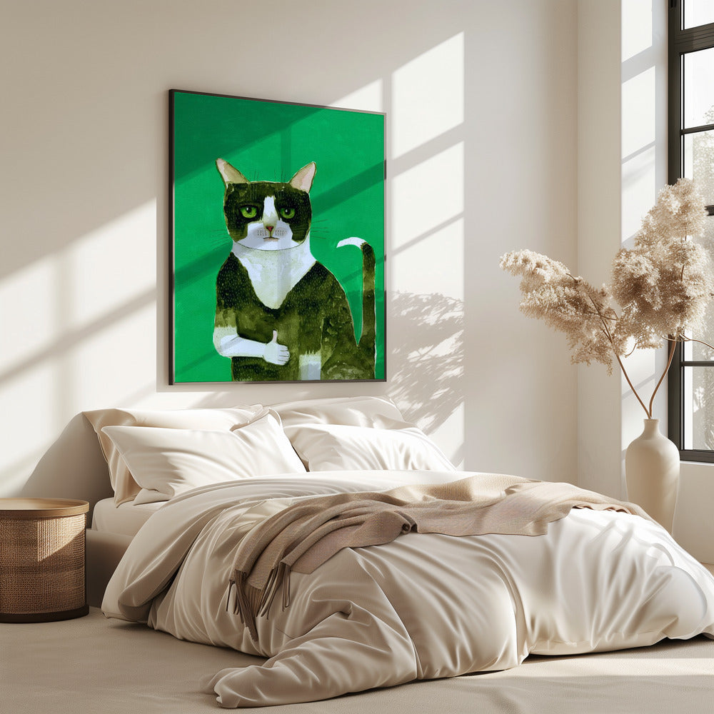 Tuxedo Cat Thumbs Up | Poster