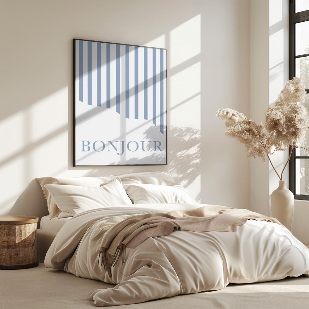 Bonjour Stripes | Poster