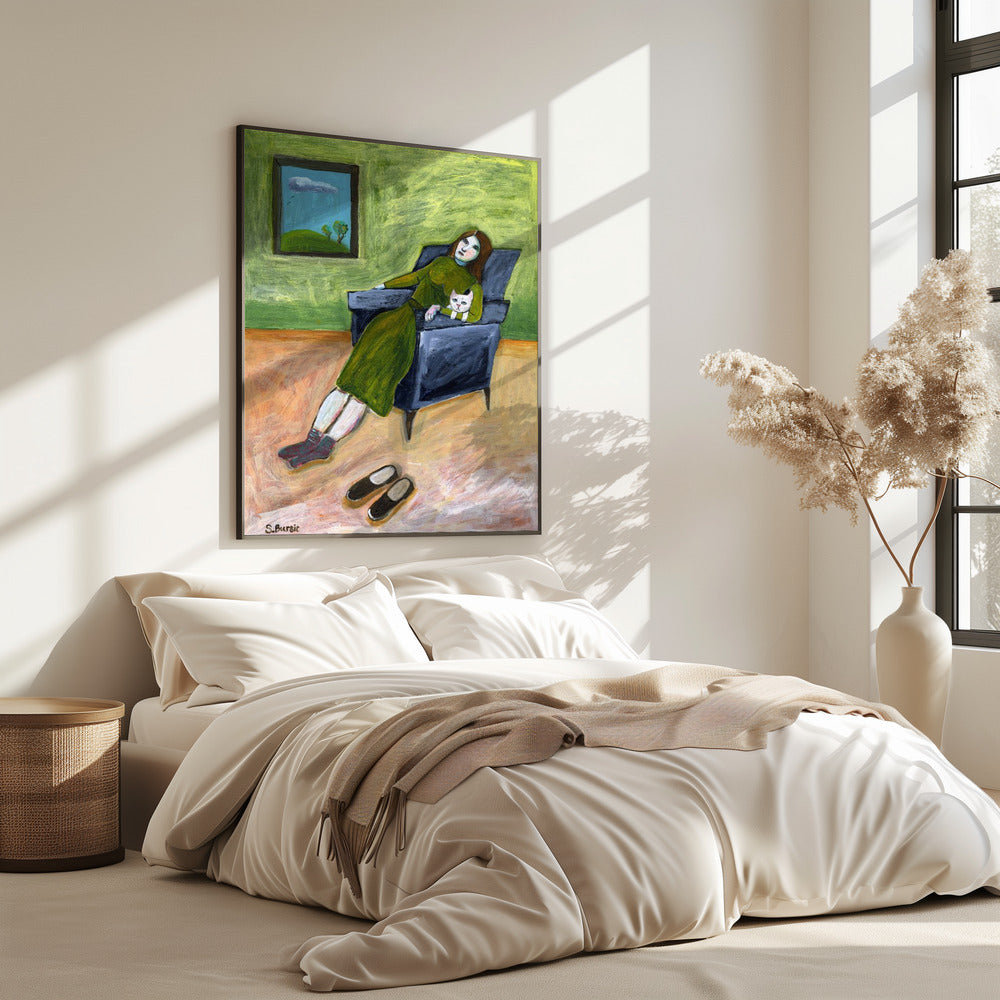 Lady with Cat | Poster