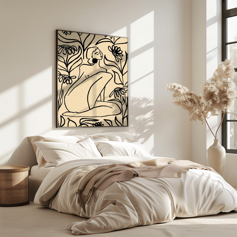 Girl In Sunflower Field | Poster