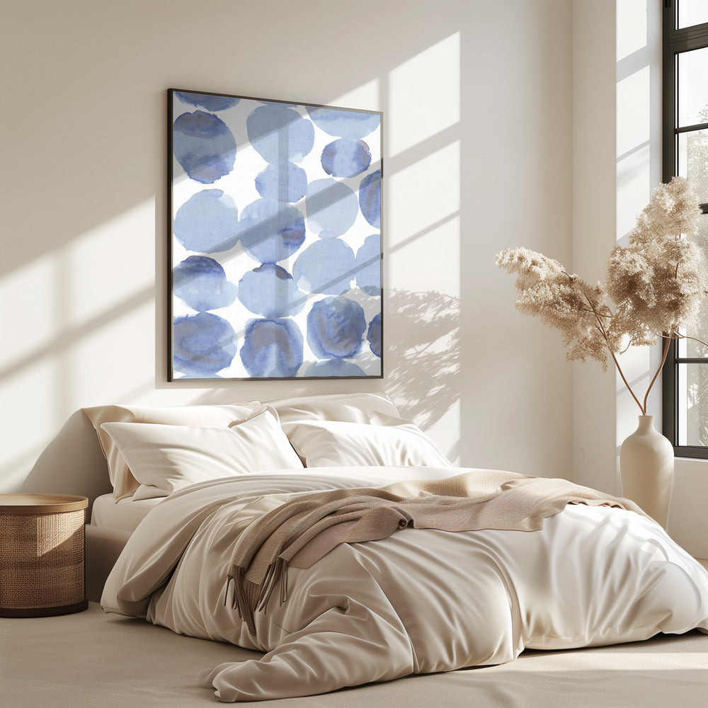 Blue Violet Gris Watercolour 1 | Poster