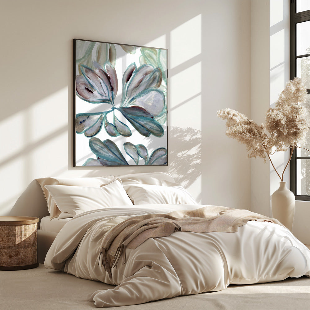 Aqua Floral 2 | Poster