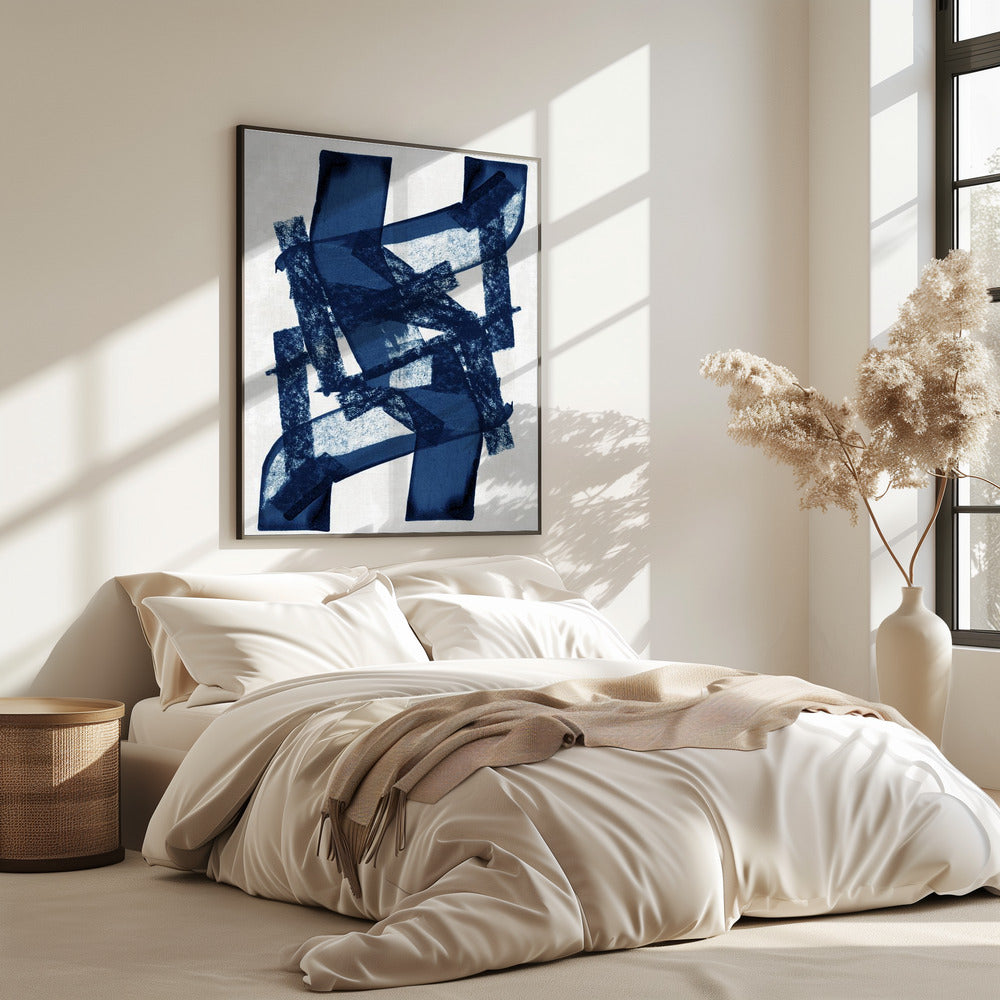 Abstract Blue Structure 1 | Poster