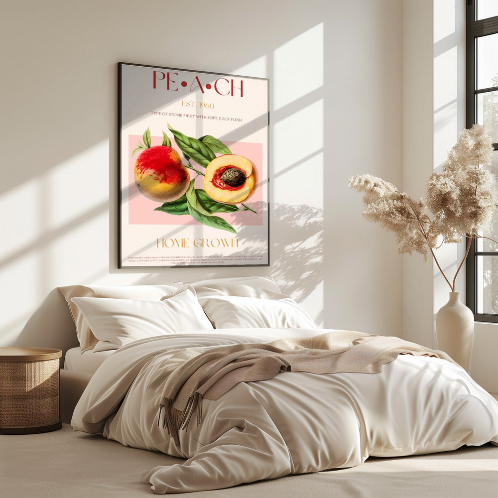 Vintage Style Peach Illustration | Poster
