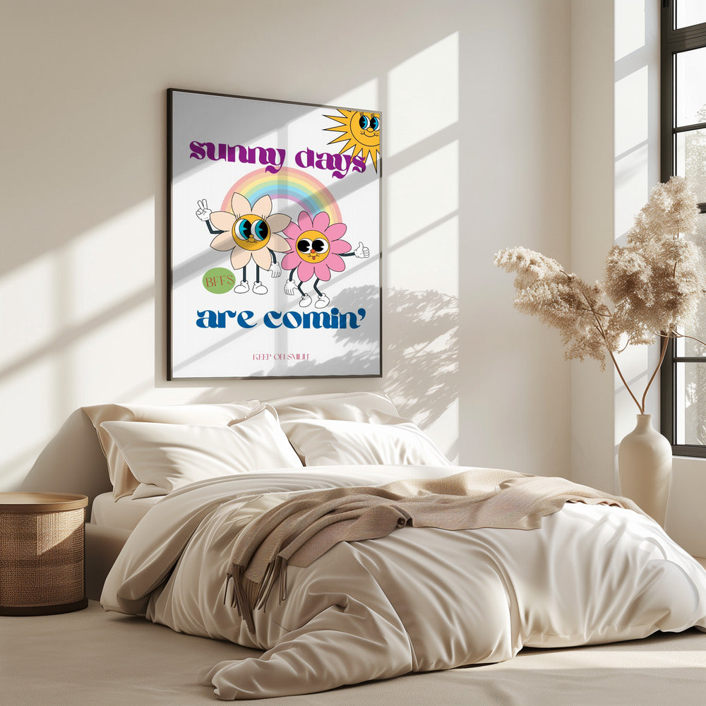 Smiling Flower Characters | Poster