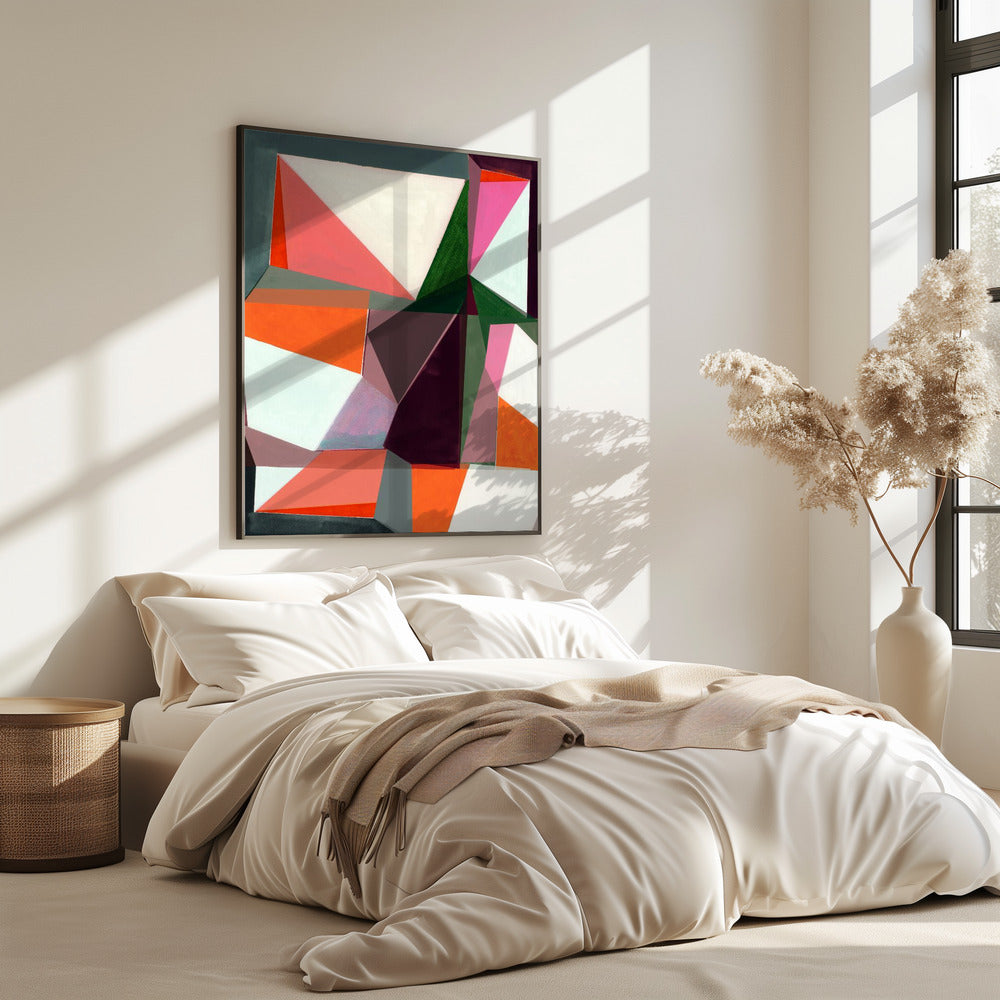 Geometric Abstract in Vibrant Hues | Poster