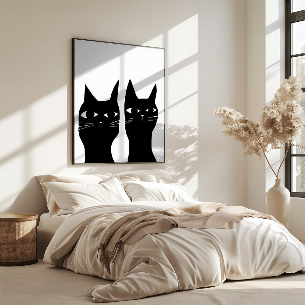 Two black cats | Poster