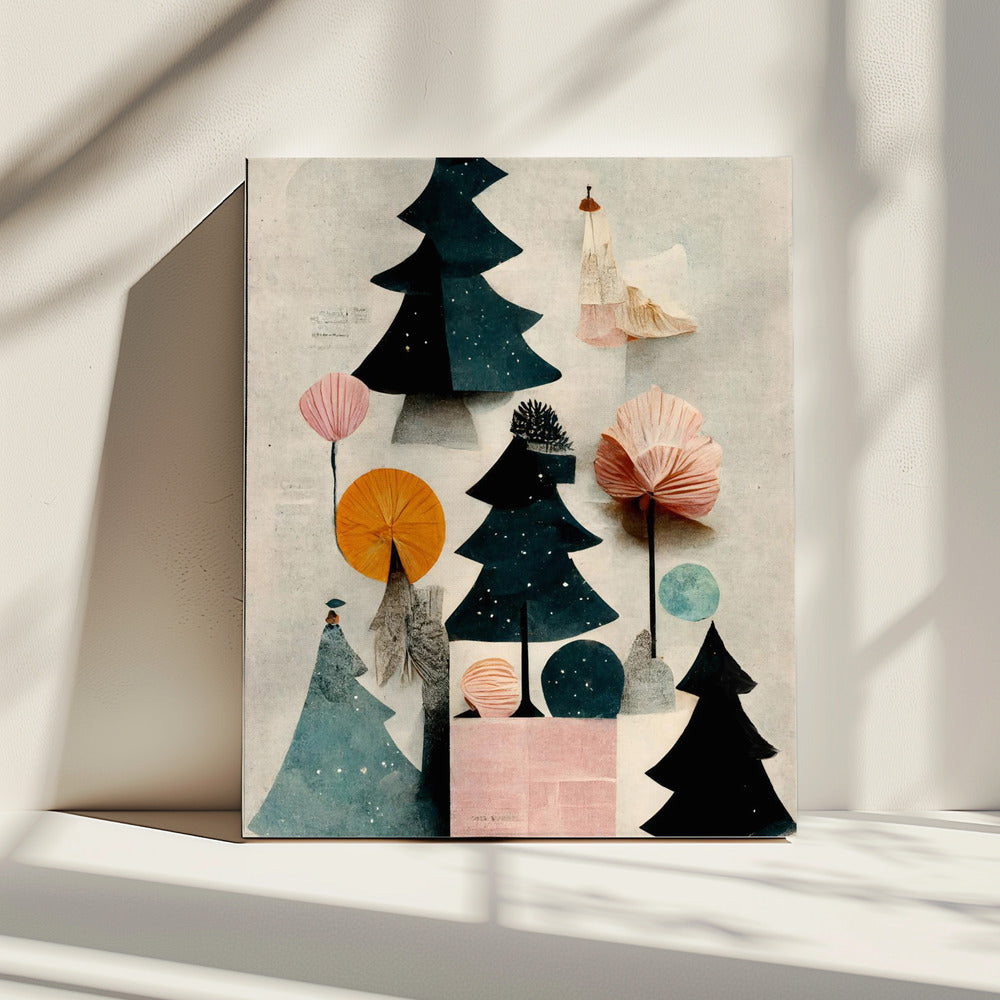 Cute Pine Tree Composition | Canvas