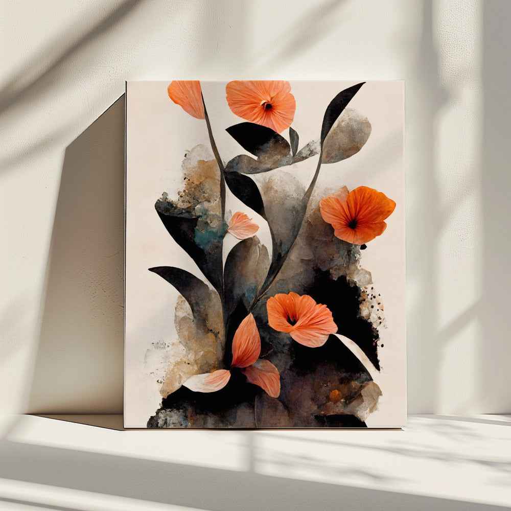Coral Flowers | Canvas