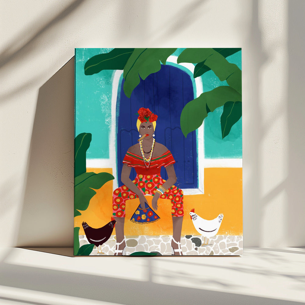 Femm au cigare | Canvas