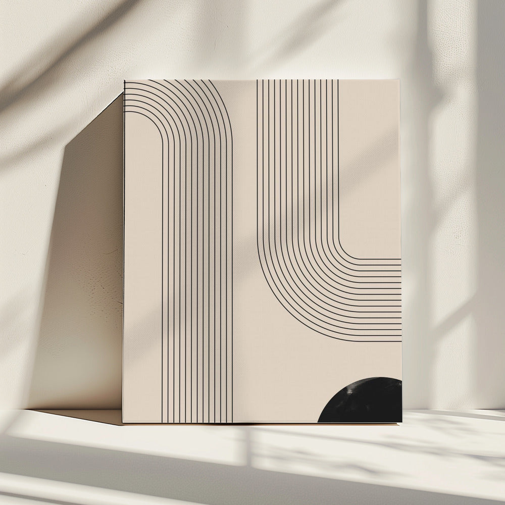 Black Minimal Line Art | Canvas