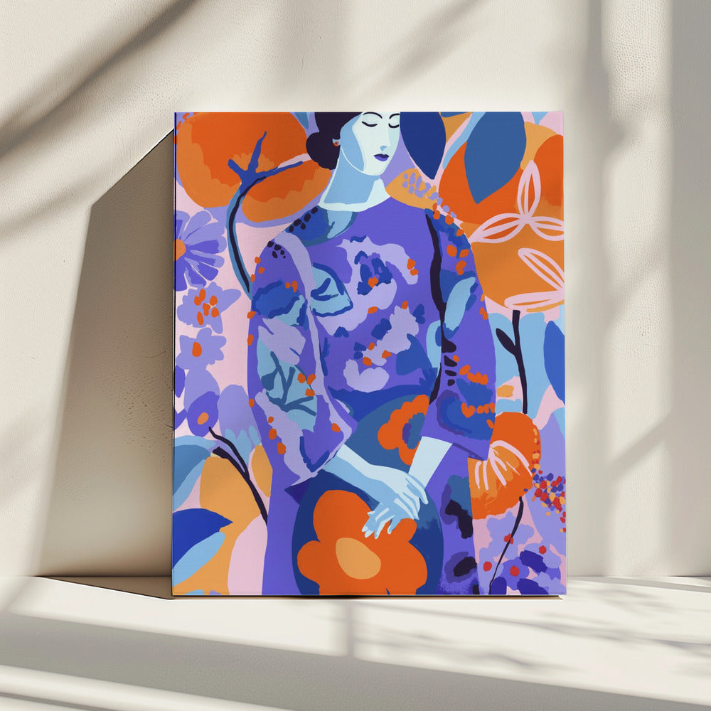 Woman In Flower Garden | Canvas