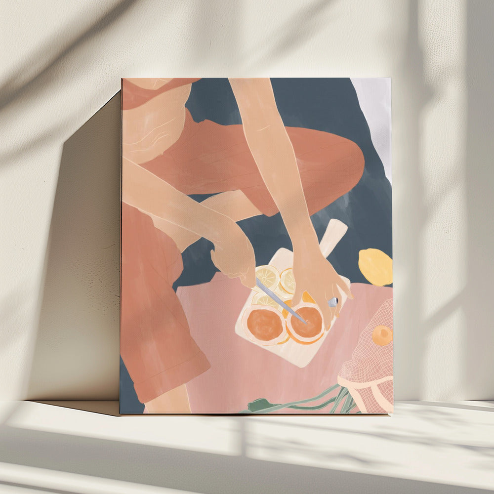 Cutting Grapefruits | Canvas