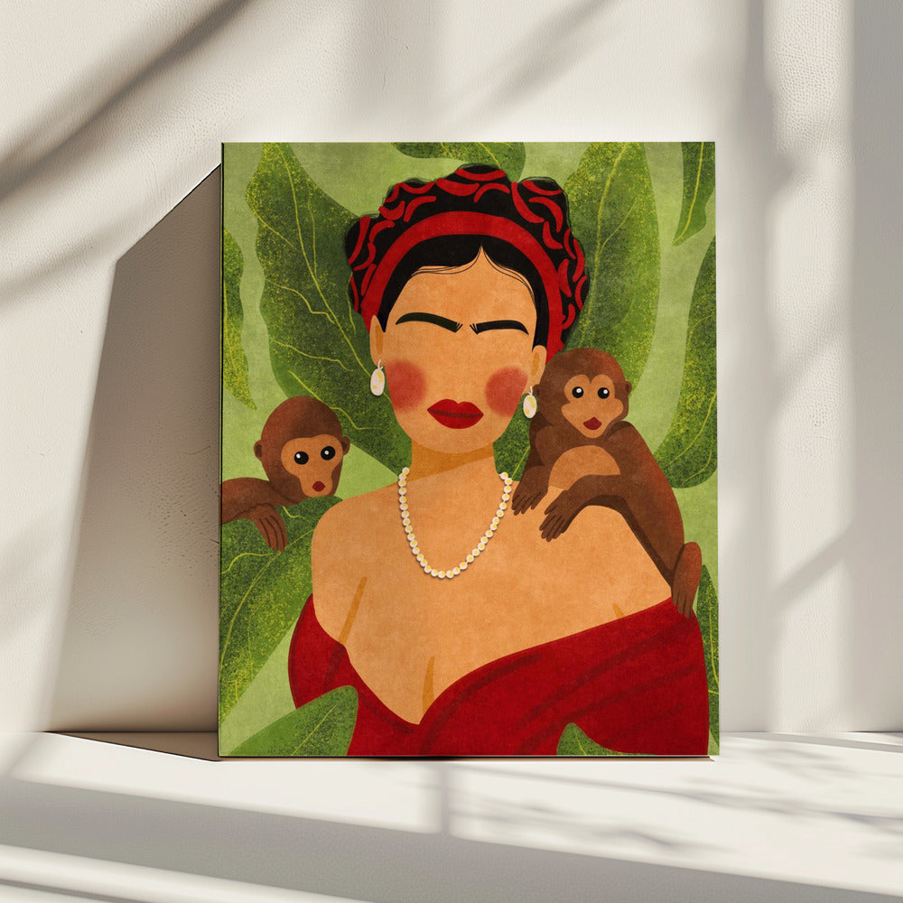 Frida and Monkeys | Canvas