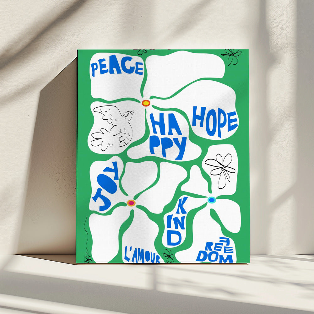 Flower of the Time - Green | Canvas