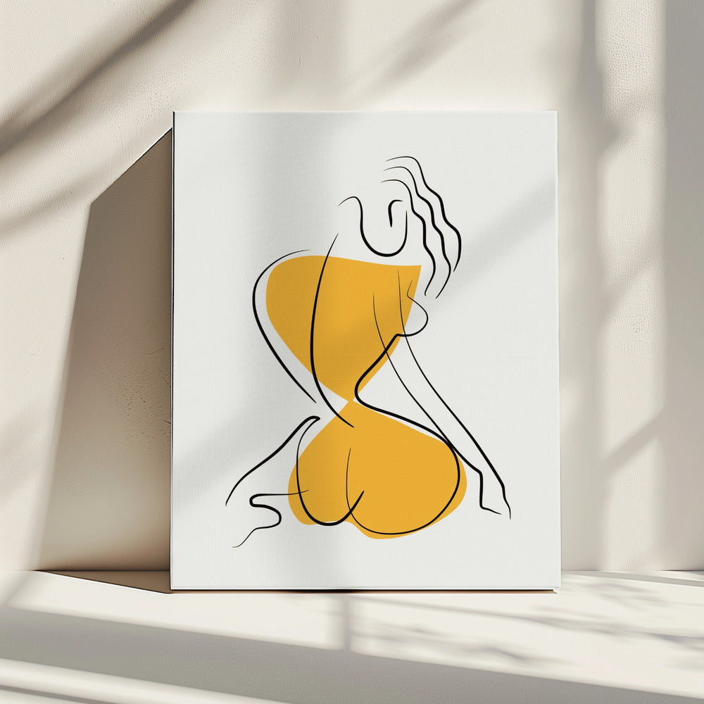 Minimalist Line Art Nude | Canvas