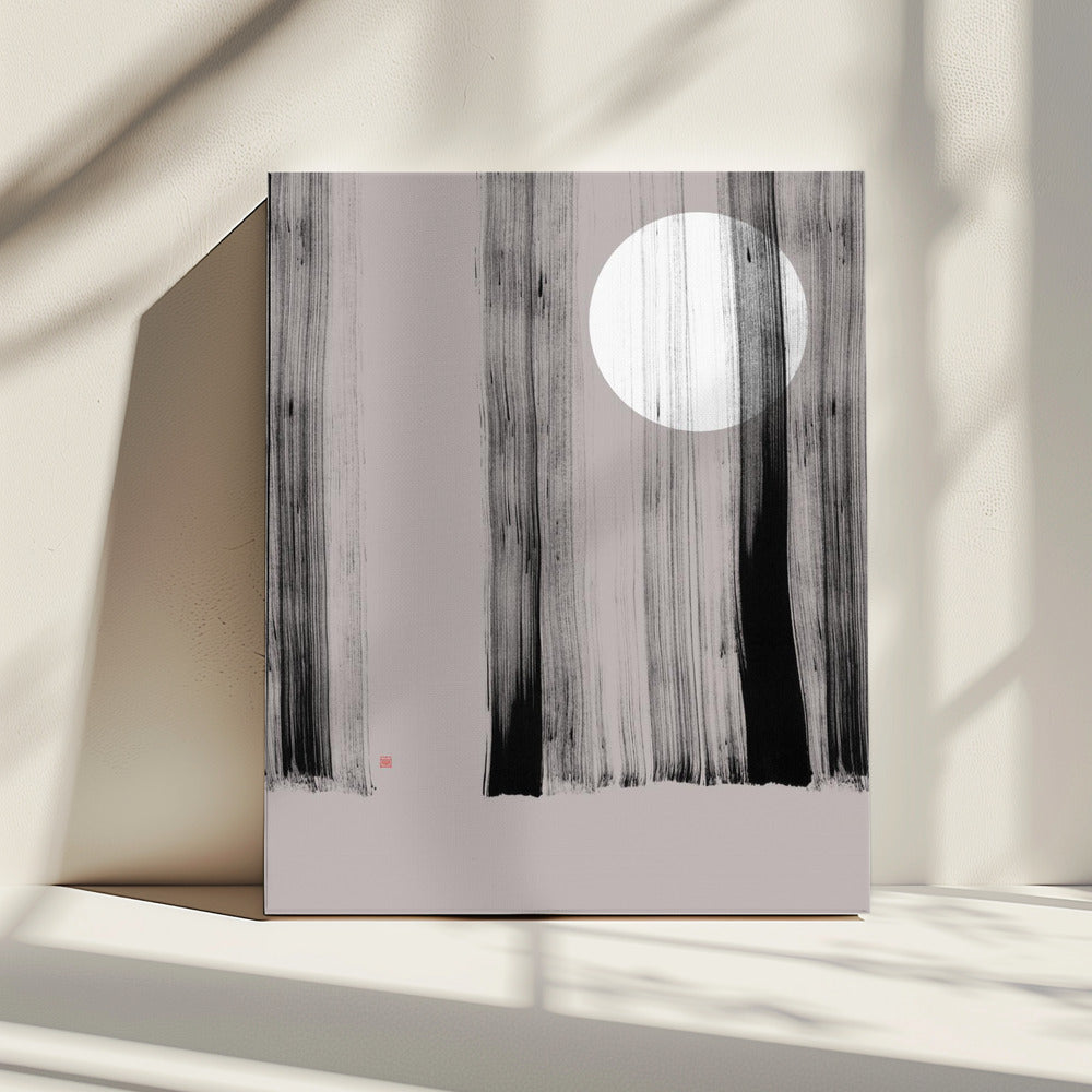 Hidden Moon N°1 | Behind the Trees | Canvas