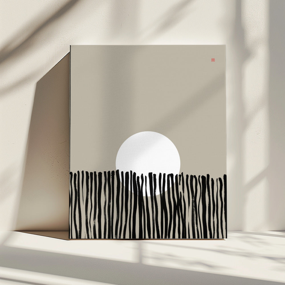 Hidden Moon N°6 | Behind the Fence | Canvas