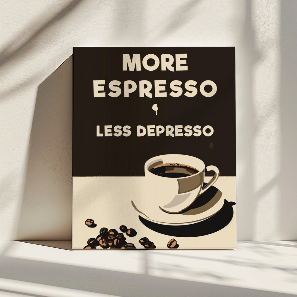 More Espresso - Less Depresso | Canvas